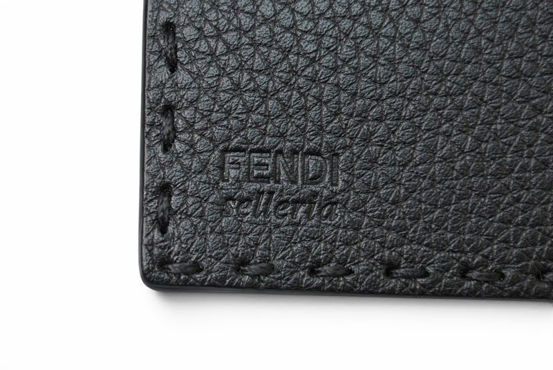 Fendi Wallet Selleria Leather Black Silver — view 7