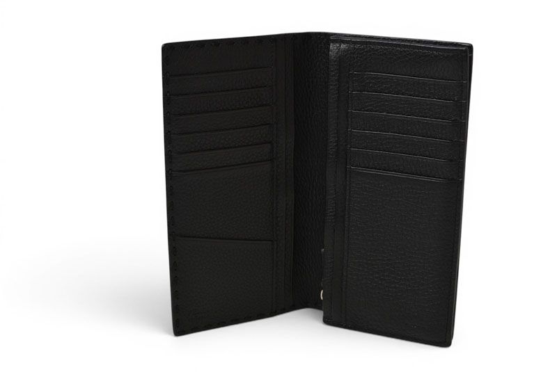 Fendi Wallet Selleria Leather Black Silver — view 6