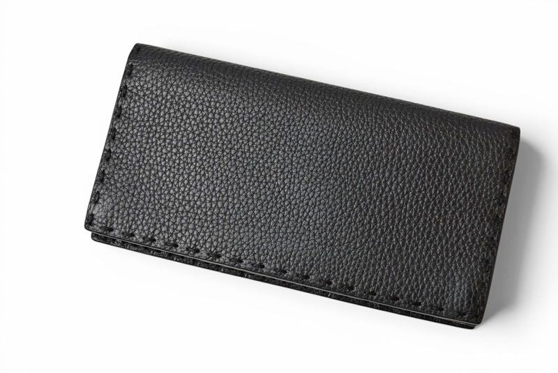 Fendi Wallet Selleria Leather Black Silver — view 3