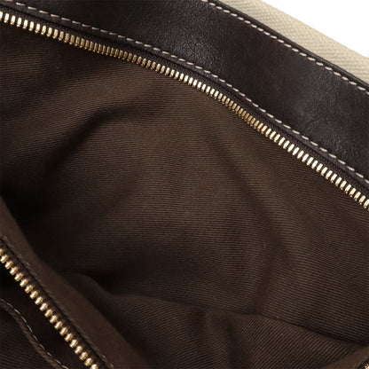 Loewe Anagram Tote 2-Way Shoulder Bag Canvas Leather Beige Dark Brown — view 8