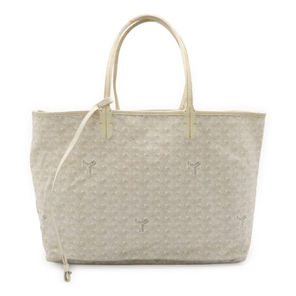Goyard Saint Louis PM Tote Shoulder Bag Leather White Gray Pouch Out of Stock