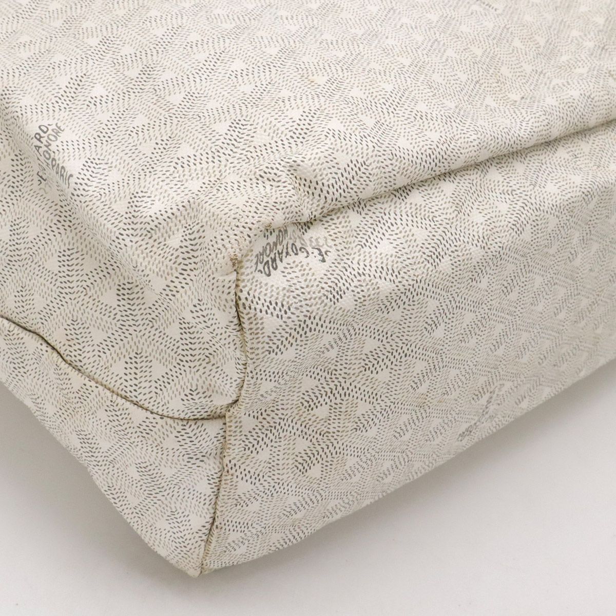 Goyard Saint Louis PM Tote Shoulder Bag Leather White Gray Pouch Out of Stock — view 3