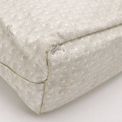 Goyard Saint Louis PM Tote Shoulder Bag Leather White Gray Pouch Out of Stock — view 3