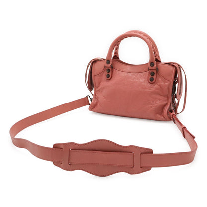 Balenciaga Classic Mini City Mini Bag 2-Way Leather Pink with Mirror — view 2