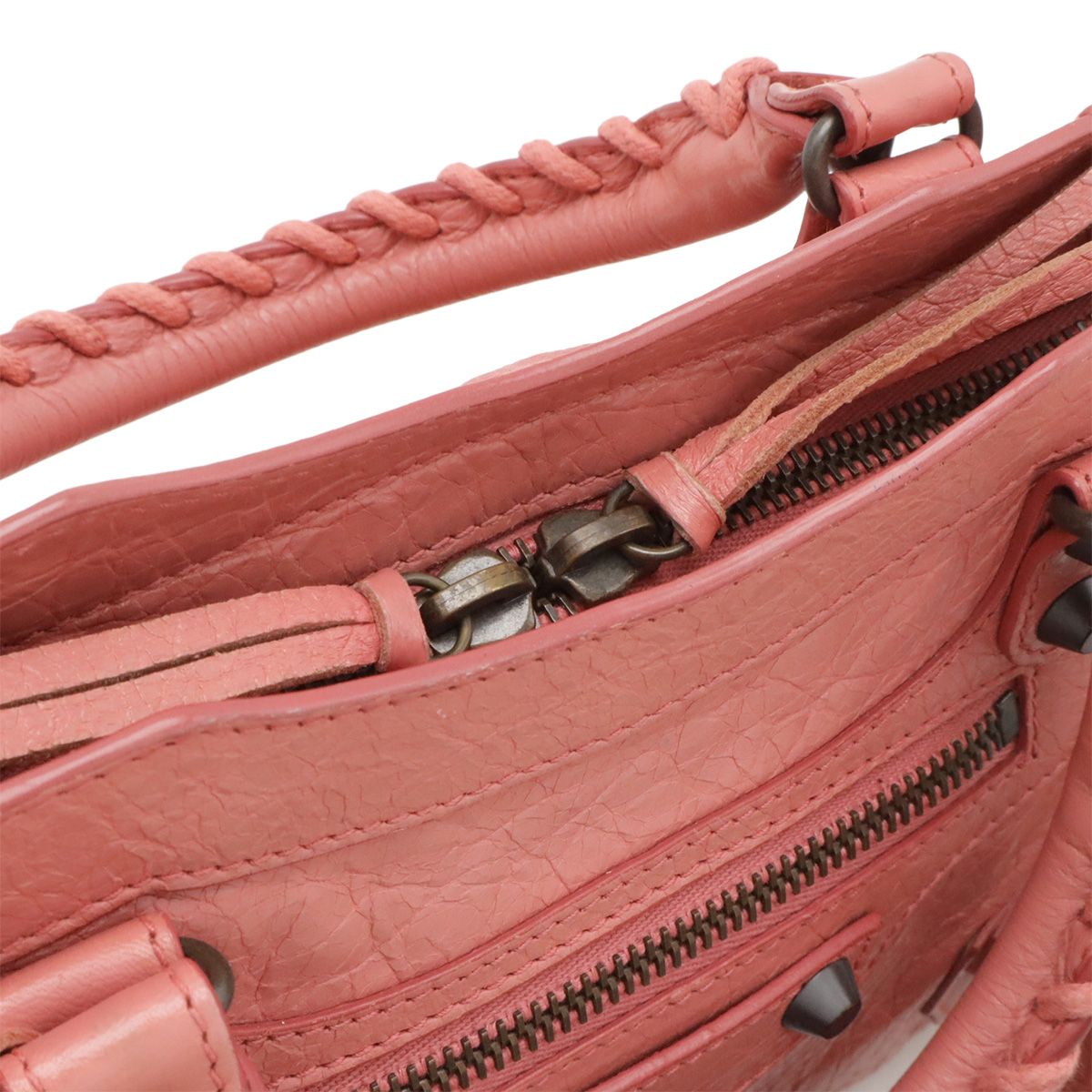 Balenciaga Classic Mini City Mini Bag 2-Way Leather Pink with Mirror — view 4