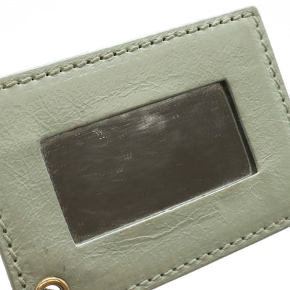 Balenciaga Giant Hip Shoulder Bag Pochette 2-Way Clutch Leather Light Green — view 9