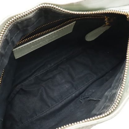 Balenciaga Giant Hip Shoulder Bag Pochette 2-Way Clutch Leather Light Green — view 7