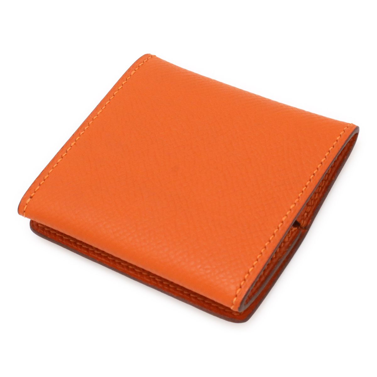 Hermes Mc2 Porto Monewat Coin Purse Square Veau Epsom Orange — view 2