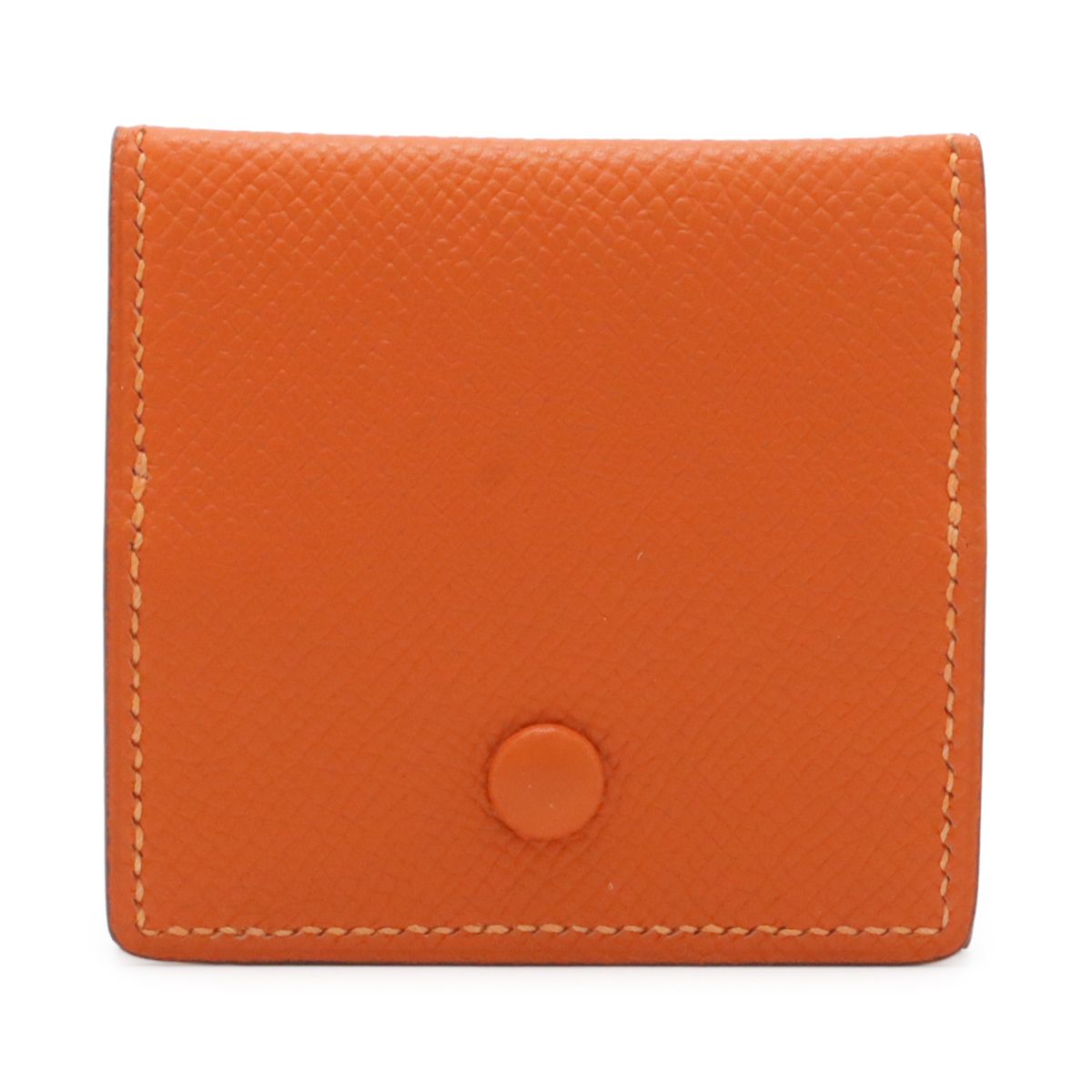 Hermes Mc2 Porto Monewat Coin Purse Square Veau Epsom Orange