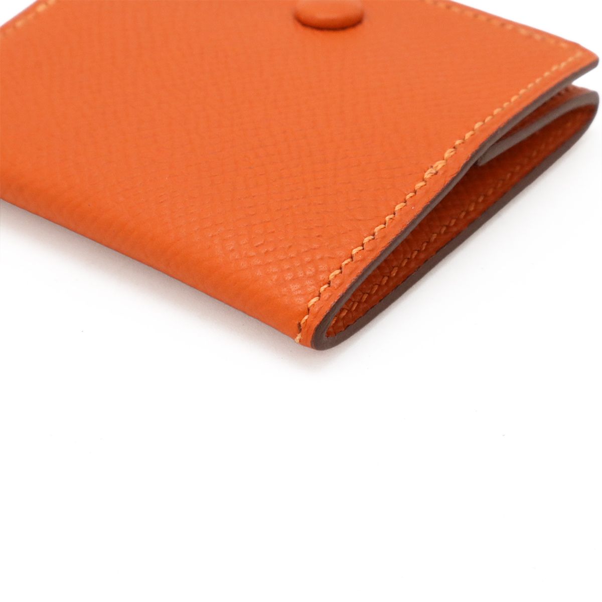 Hermes Mc2 Porto Monewat Coin Purse Square Veau Epsom Orange — view 3