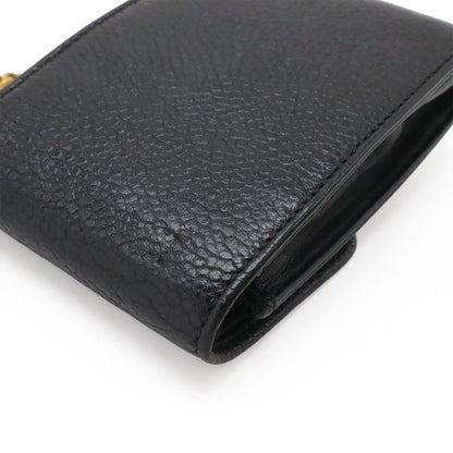 Chanel CC Logo Mini Pouch Multi Case Lip Caviar Leather Black Gold — view 3