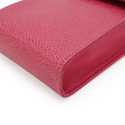Chanel CC Logo Cigarette Case Tobacco Iqos Pouch Caviar Leather Fuchsia Pink — view 3