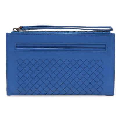 Bottega Veneta Intrecciato Clutch Leather Blue