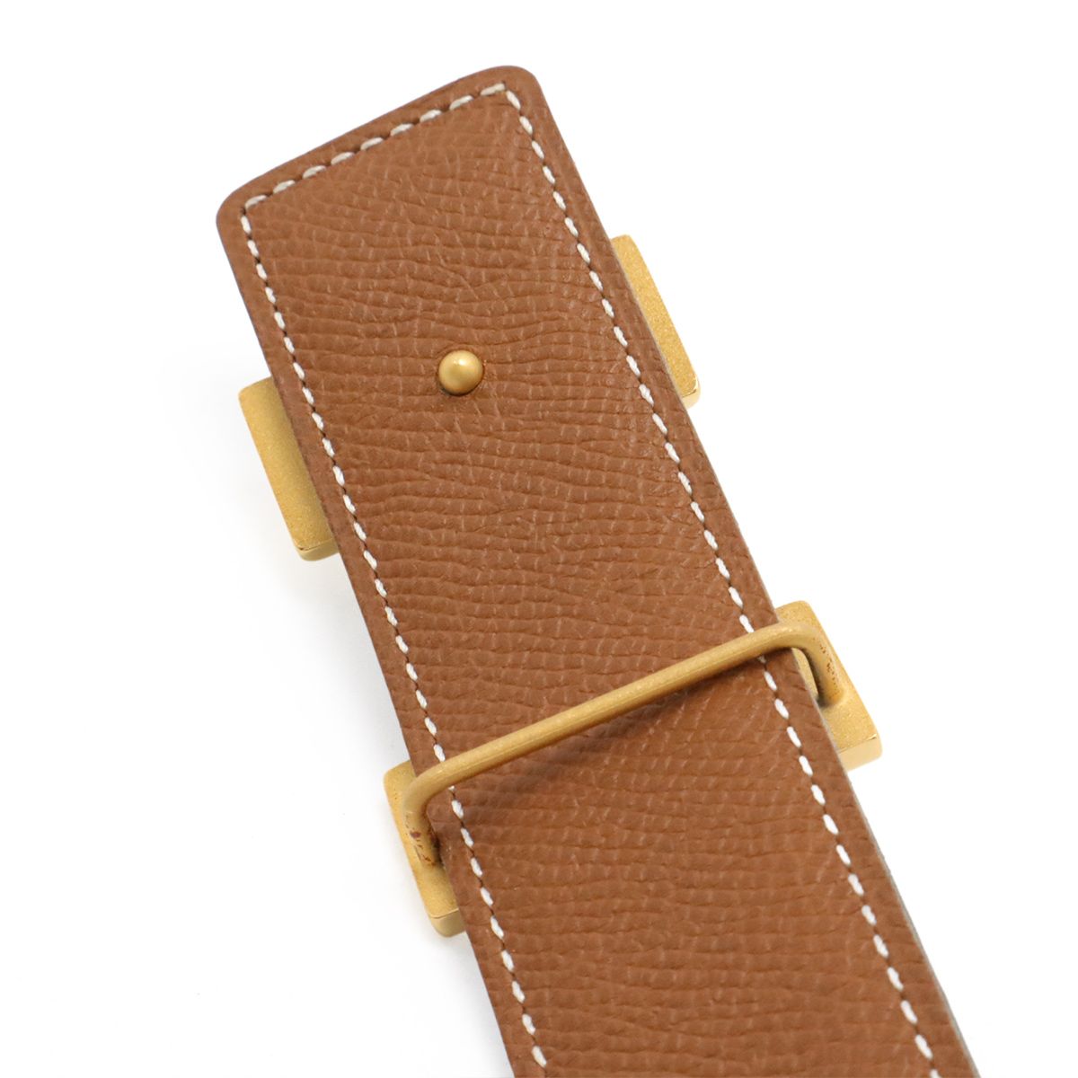 Hermes Belt Reversible Veau Epsom Blue Gold Light Brown 65 — view 4