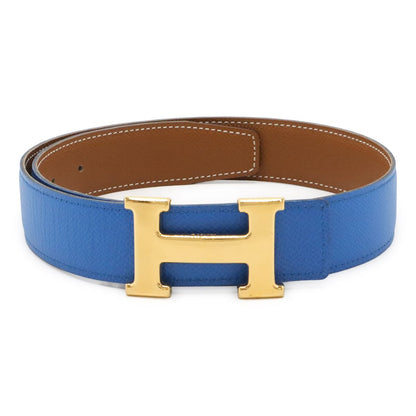 Hermes Belt Reversible Veau Epsom Blue Gold Light Brown 65