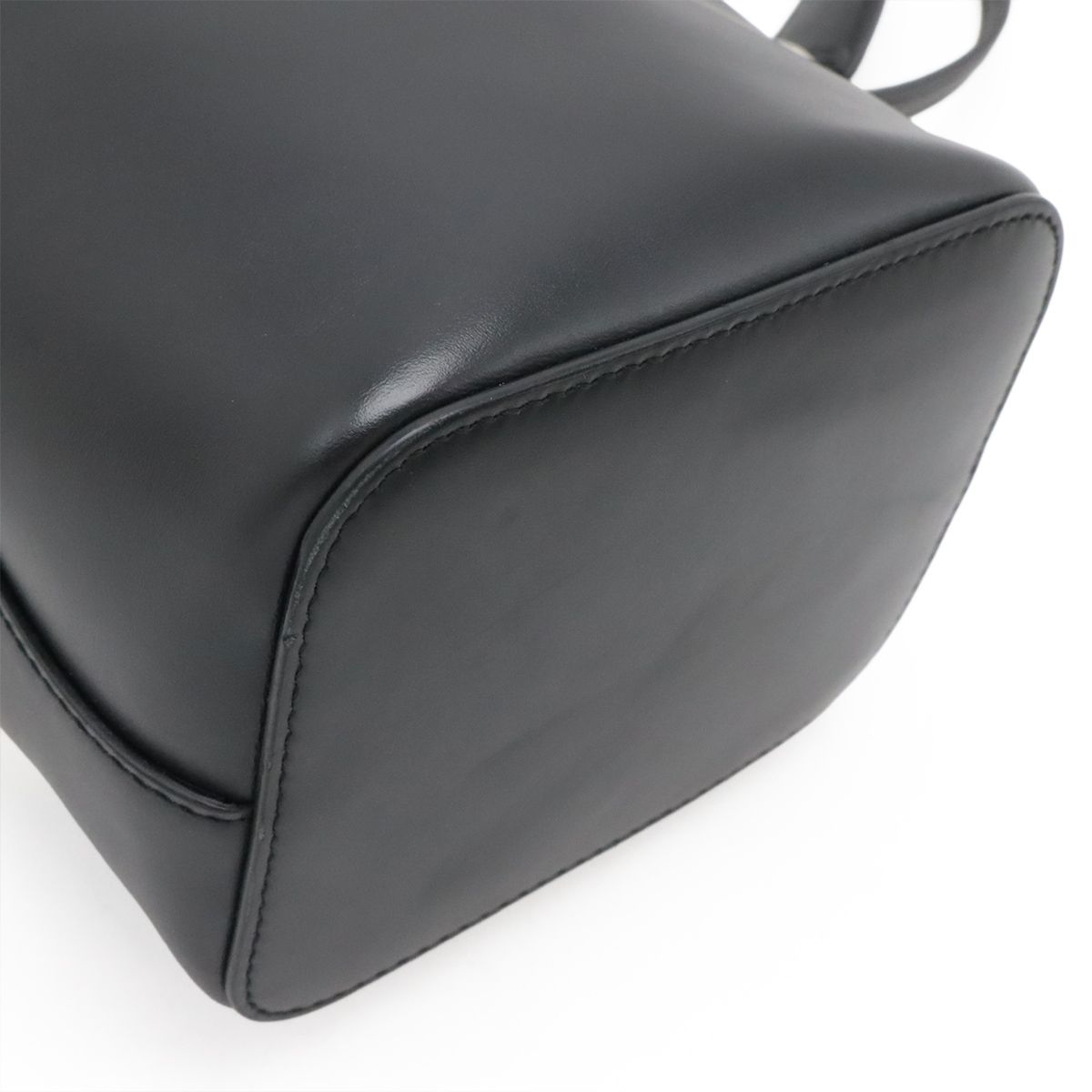 Fendi Logo Mon Tresor Mini Bag Drawstring 2-Way Leather Black Silver — view 3
