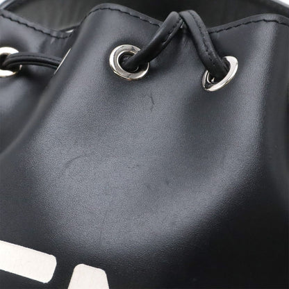 Fendi Logo Mon Tresor Mini Bag Drawstring 2-Way Leather Black Silver — view 4