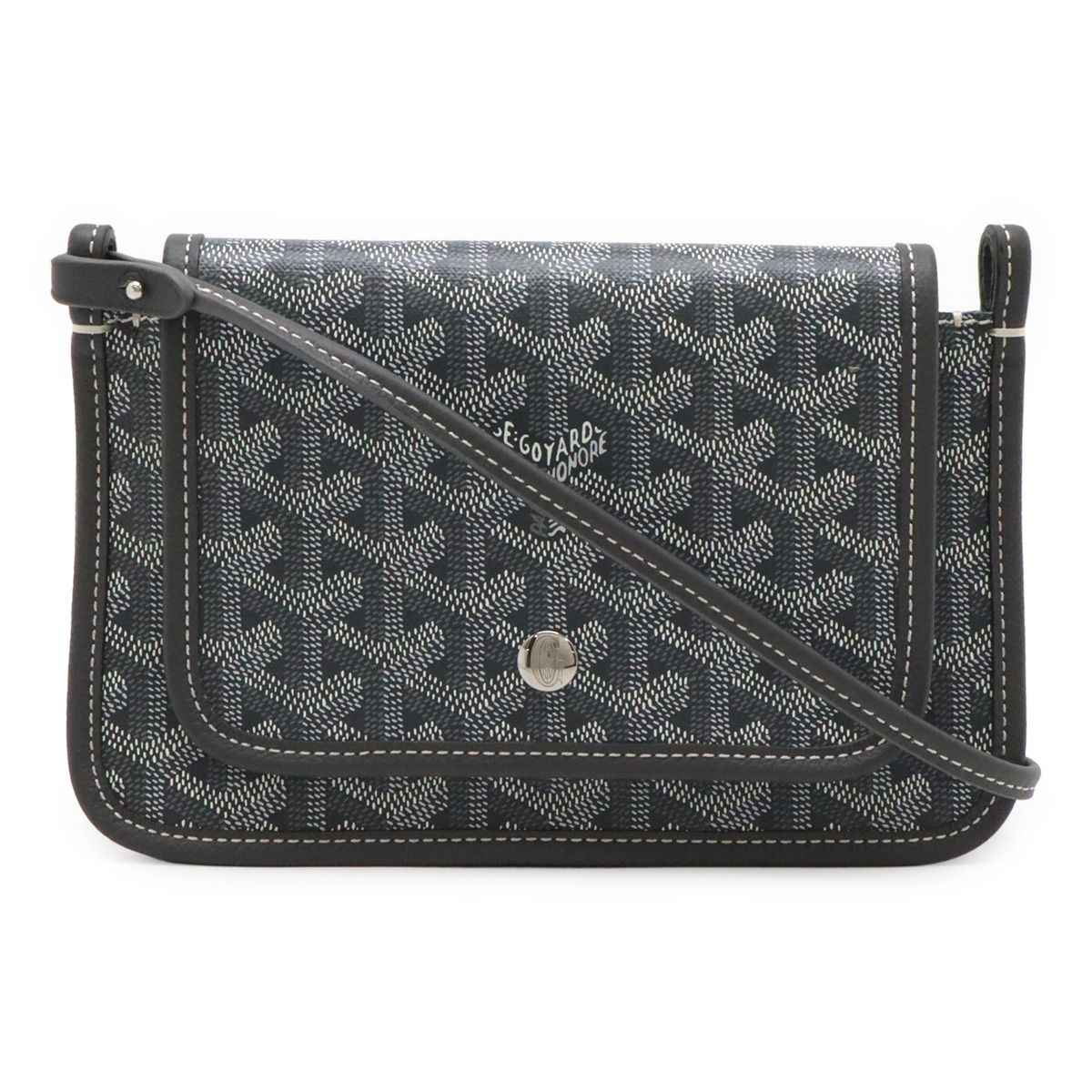 Goyard Plumet Pouch Wallet Shoulder Bag Pochette 2-Way Clutch Herringbone