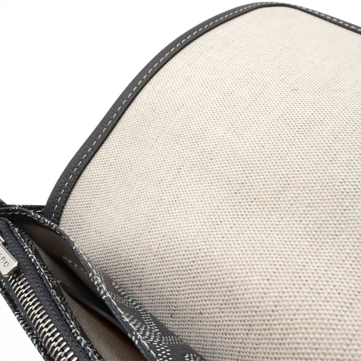 Goyard Plumet Pouch Wallet Shoulder Bag Pochette 2-Way Clutch Herringbone — view 8