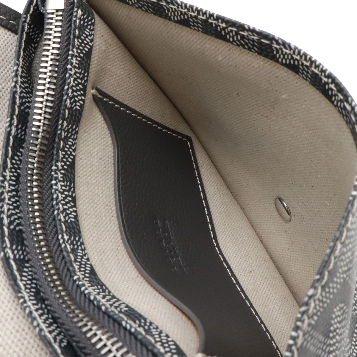 Goyard Plumet Pouch Wallet Shoulder Bag Pochette 2-Way Clutch Herringbone — view 6