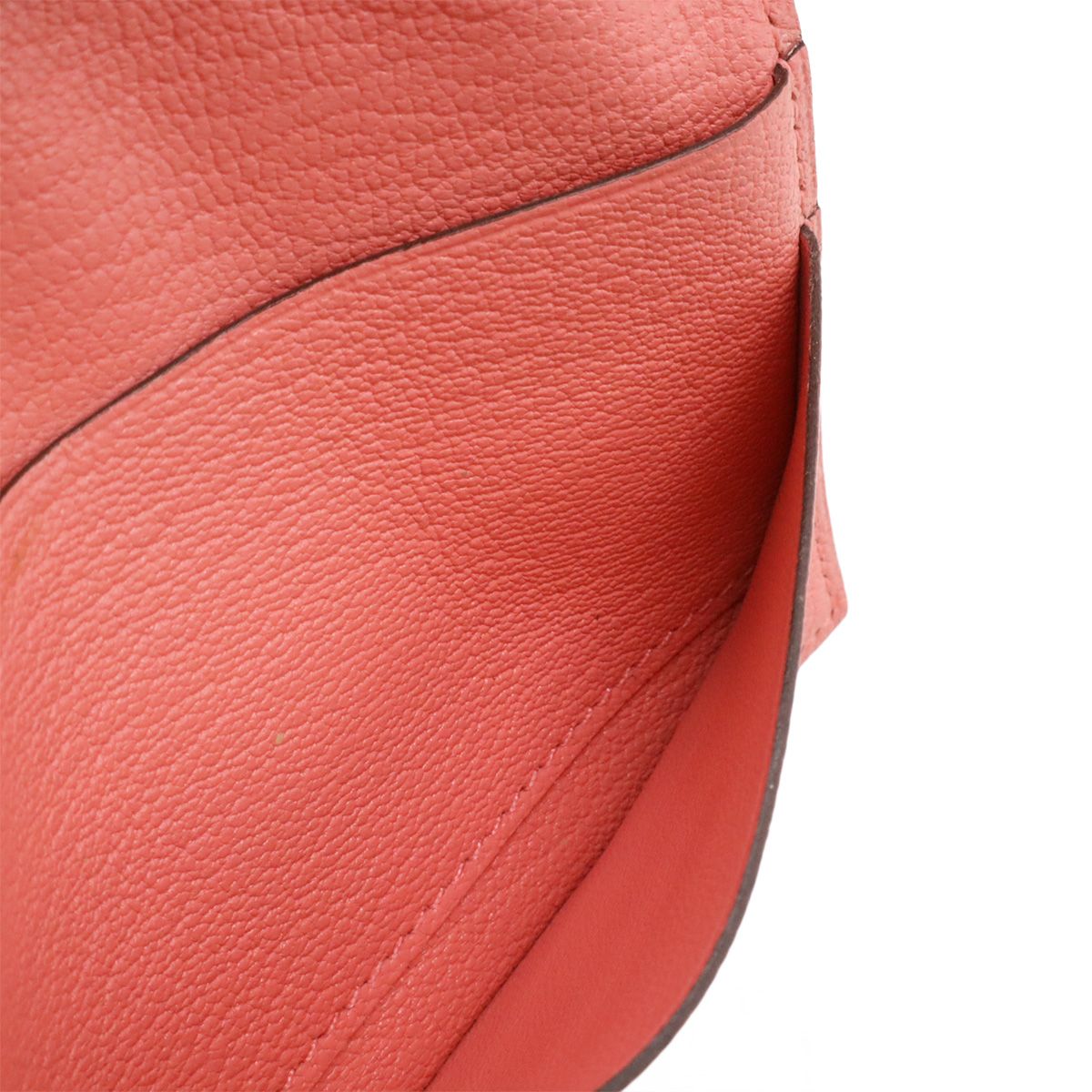 Hermes Click Mini Card Case Trifold Wallet Chevre Leather Roseate Pink Silver — view 6