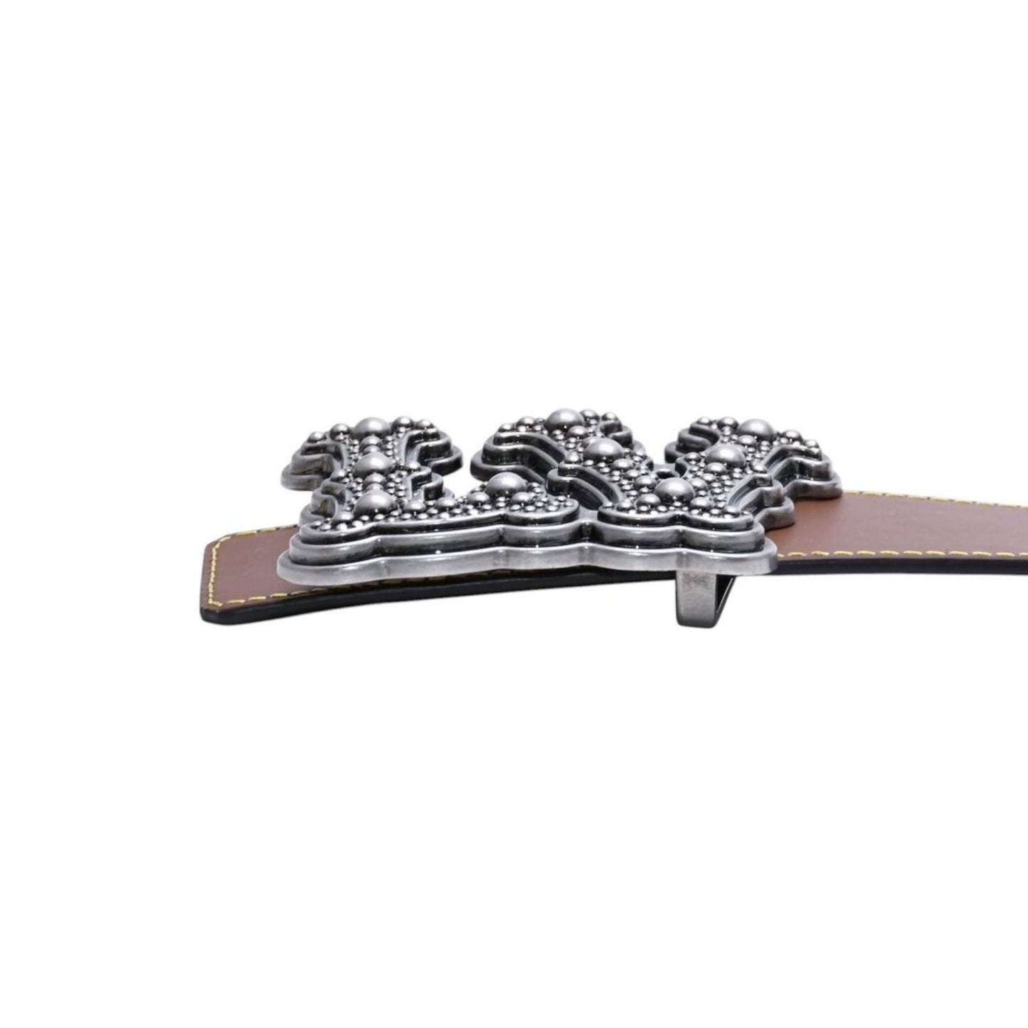 Louis Vuitton Belt LV Reversible Brown Metal Silver — view 5