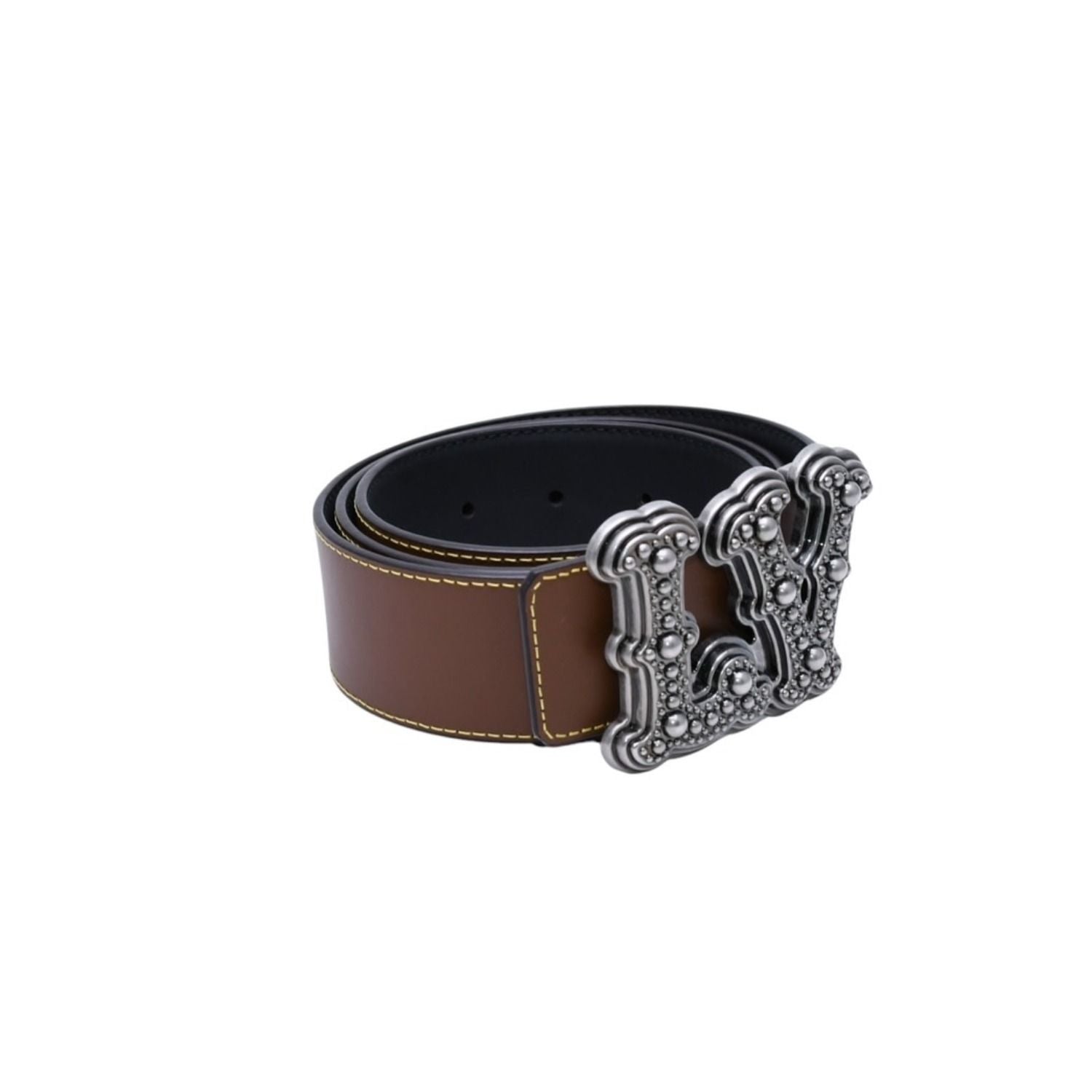 Louis Vuitton Belt LV Reversible Brown Metal Silver — view 3