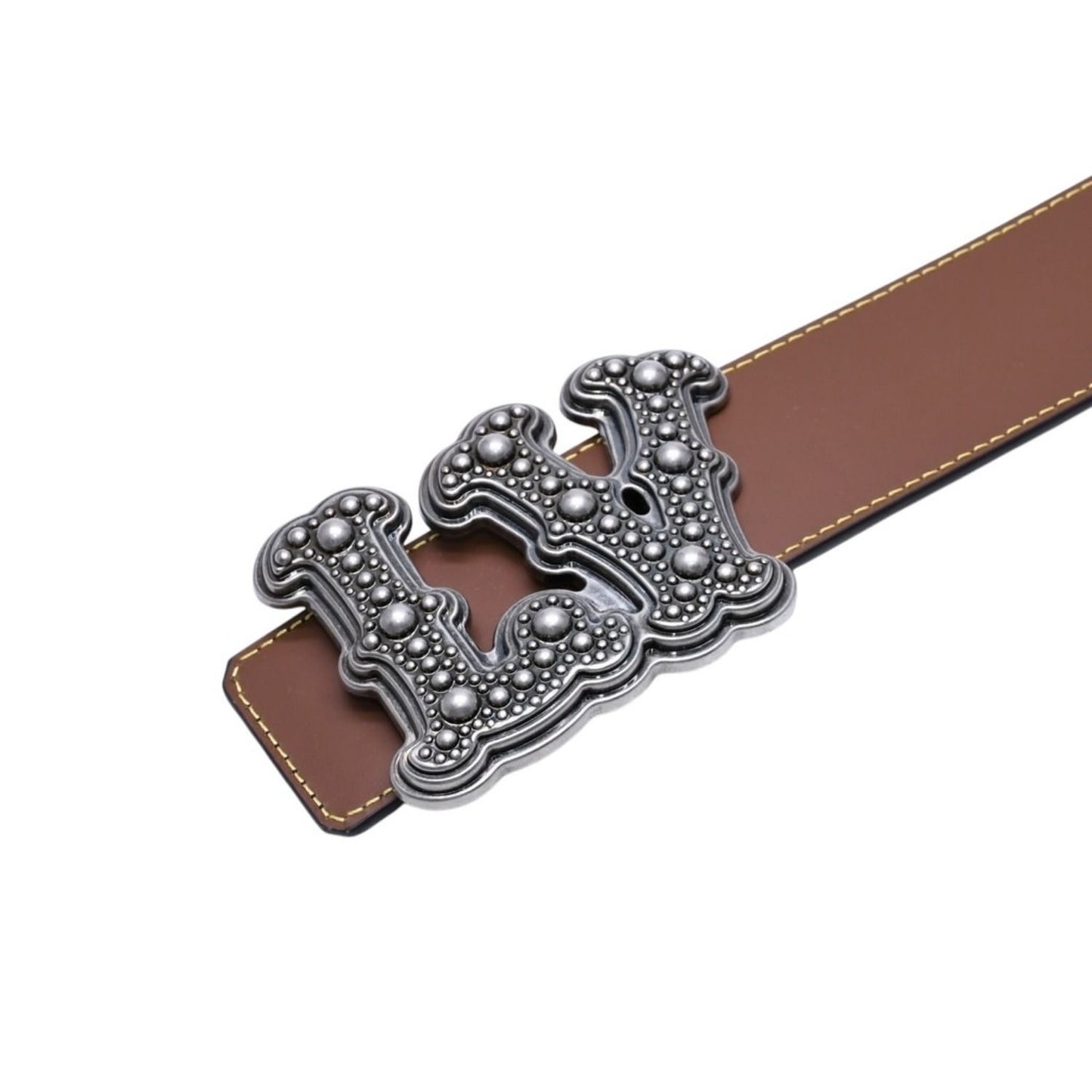 Louis Vuitton Belt LV Reversible Brown Metal Silver — view 4