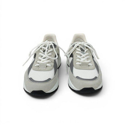 Celine Sneakers Mesh Suede Leather White Gray Logo — view 2
