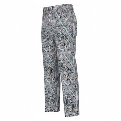 Fendi Pants Silk All Over Pattern 46 Gray