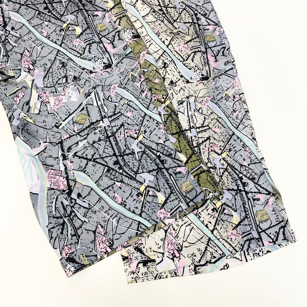 Fendi Pants Silk All Over Pattern 46 Gray — view 5