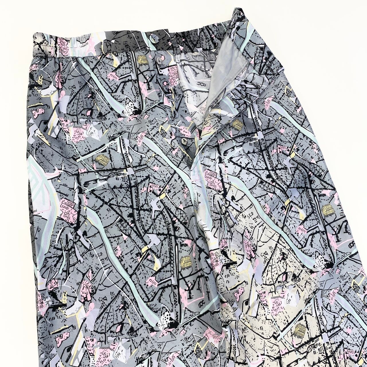 Fendi Pants Silk All Over Pattern 46 Gray — view 4
