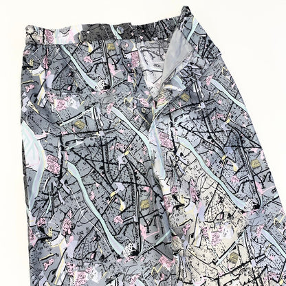 Fendi Pants Silk All Over Pattern 46 Gray — view 4