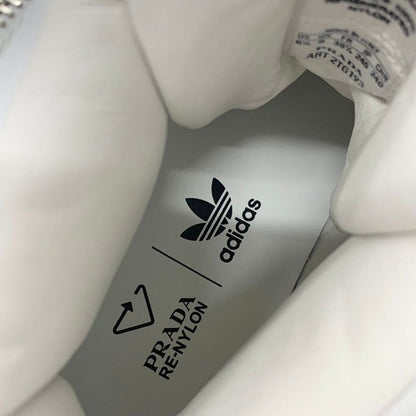 Prada Form High Re-Nylon Sneakers Nylon Leather White Silver Adidas — view 7