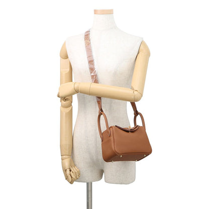 Hermes Lindy Mini Gold Taurillon Clemence 2-Way Shoulder — view 4
