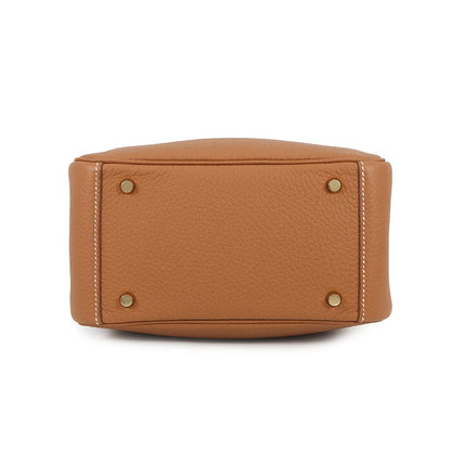 Hermes Lindy Mini Gold Taurillon Clemence 2-Way Shoulder — view 3