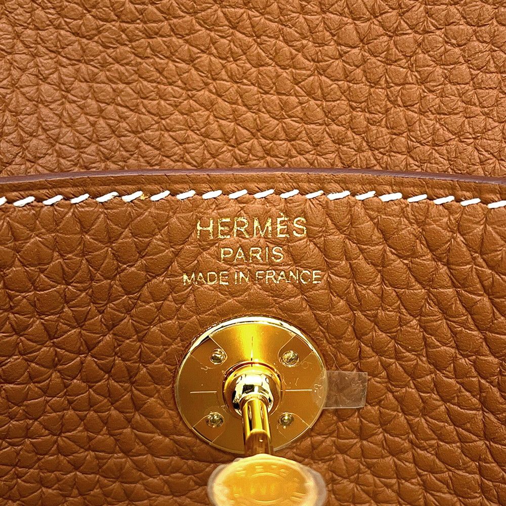 Hermes Lindy Mini Gold Taurillon Clemence 2-Way Shoulder — view 9