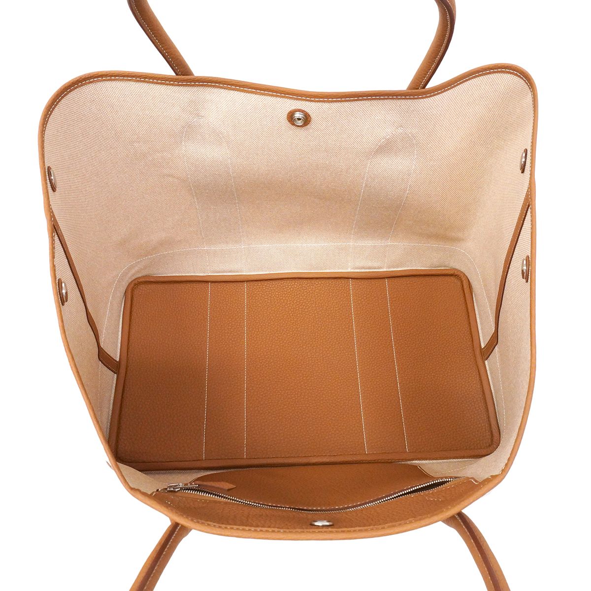 Hermes Tote Neogaden 41 Toile Ash Negonda Gold Silver — view 4