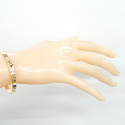 Hermes Bangle Kelly PM 18k Pink Gold Diamond Bracelet — view 6