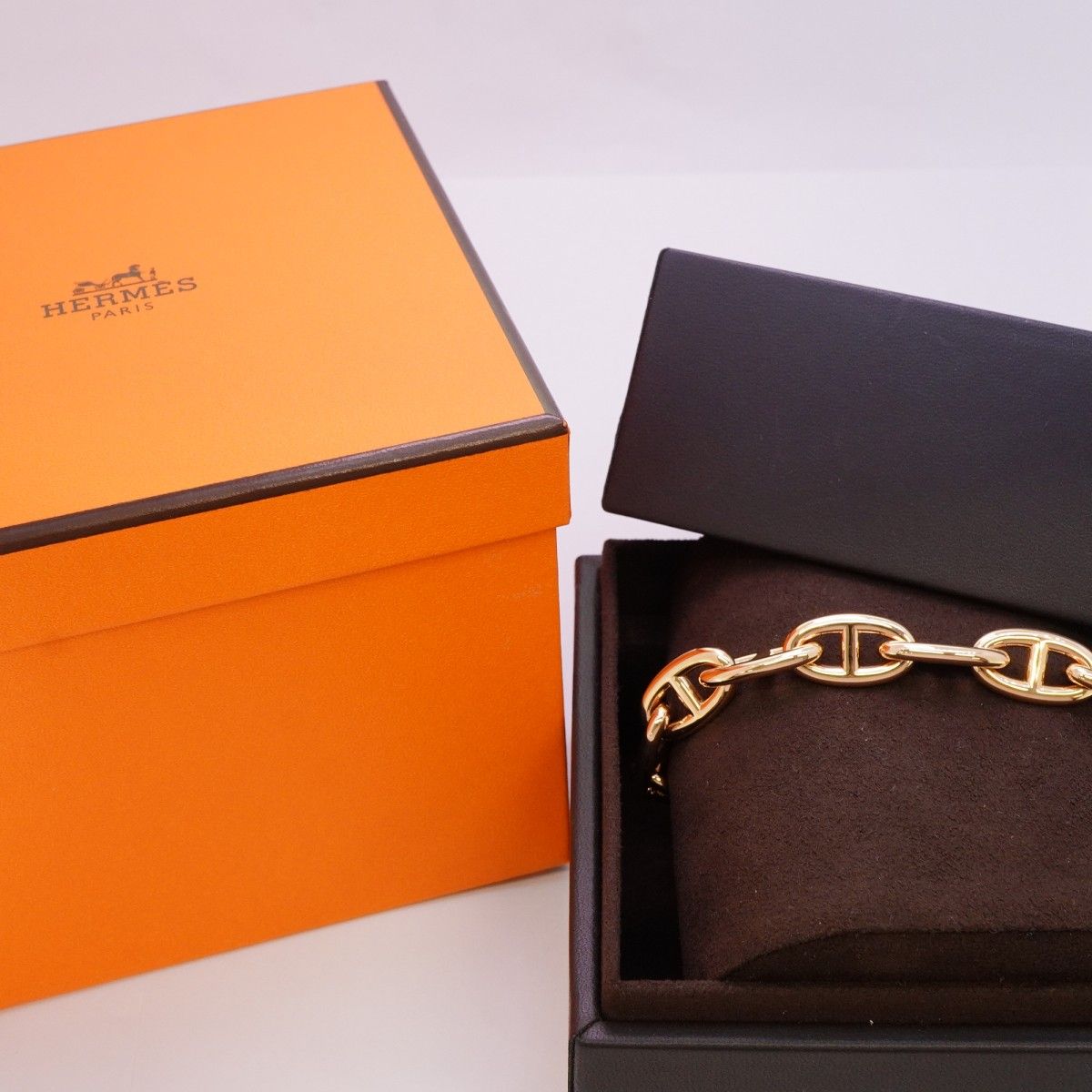 Hermes Bracelet Chaine D'ancre GM 14 Links 18k Pink Gold — view 9