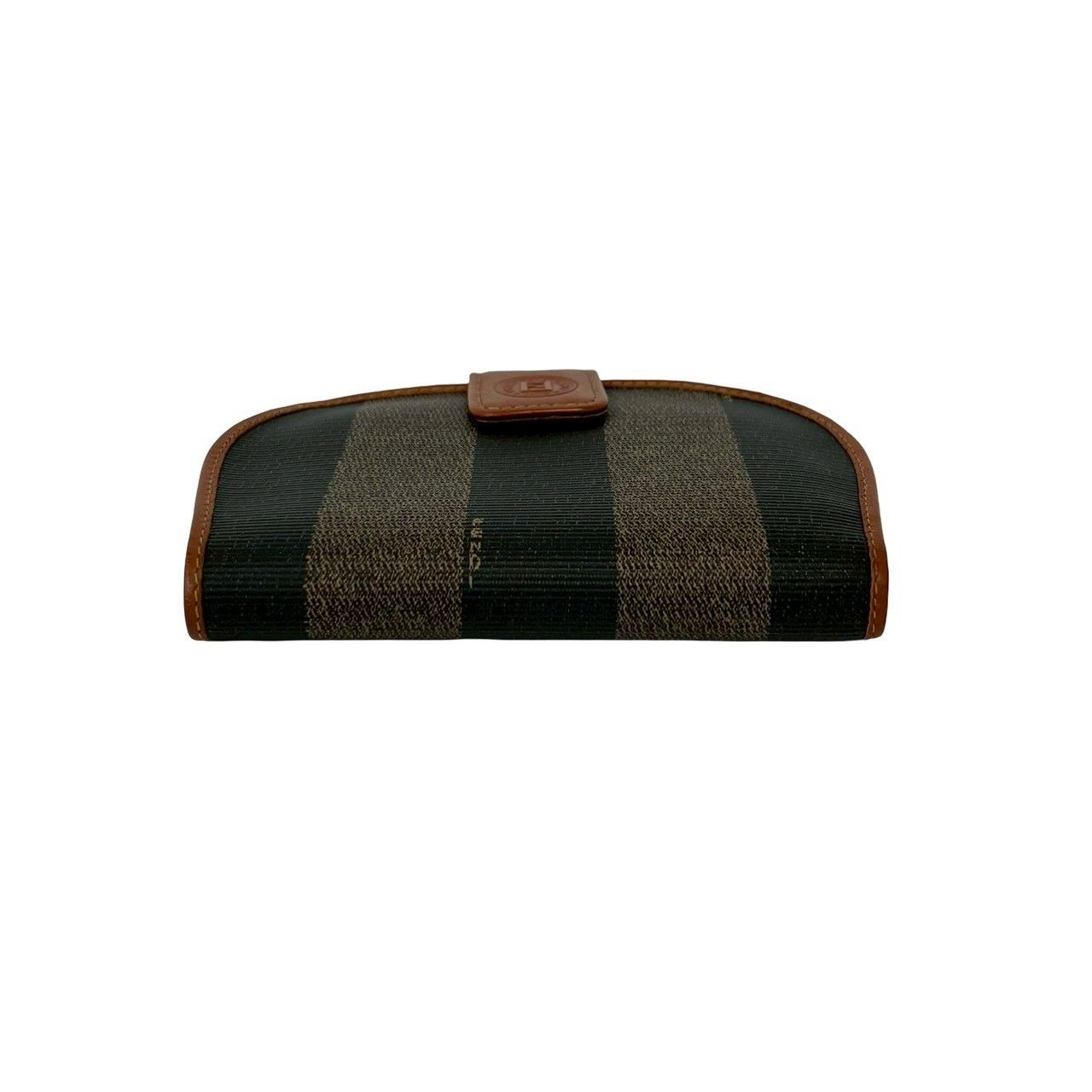 Fendi Vintage Pecan Pattern FF Logo Wallet Leather Bifold Mini Brown — view 6
