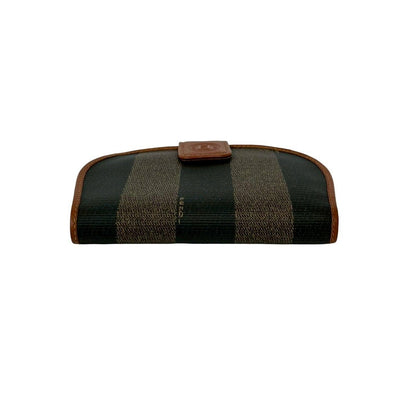 Fendi Vintage Pecan Pattern FF Logo Wallet Leather Bifold Mini Brown — view 6
