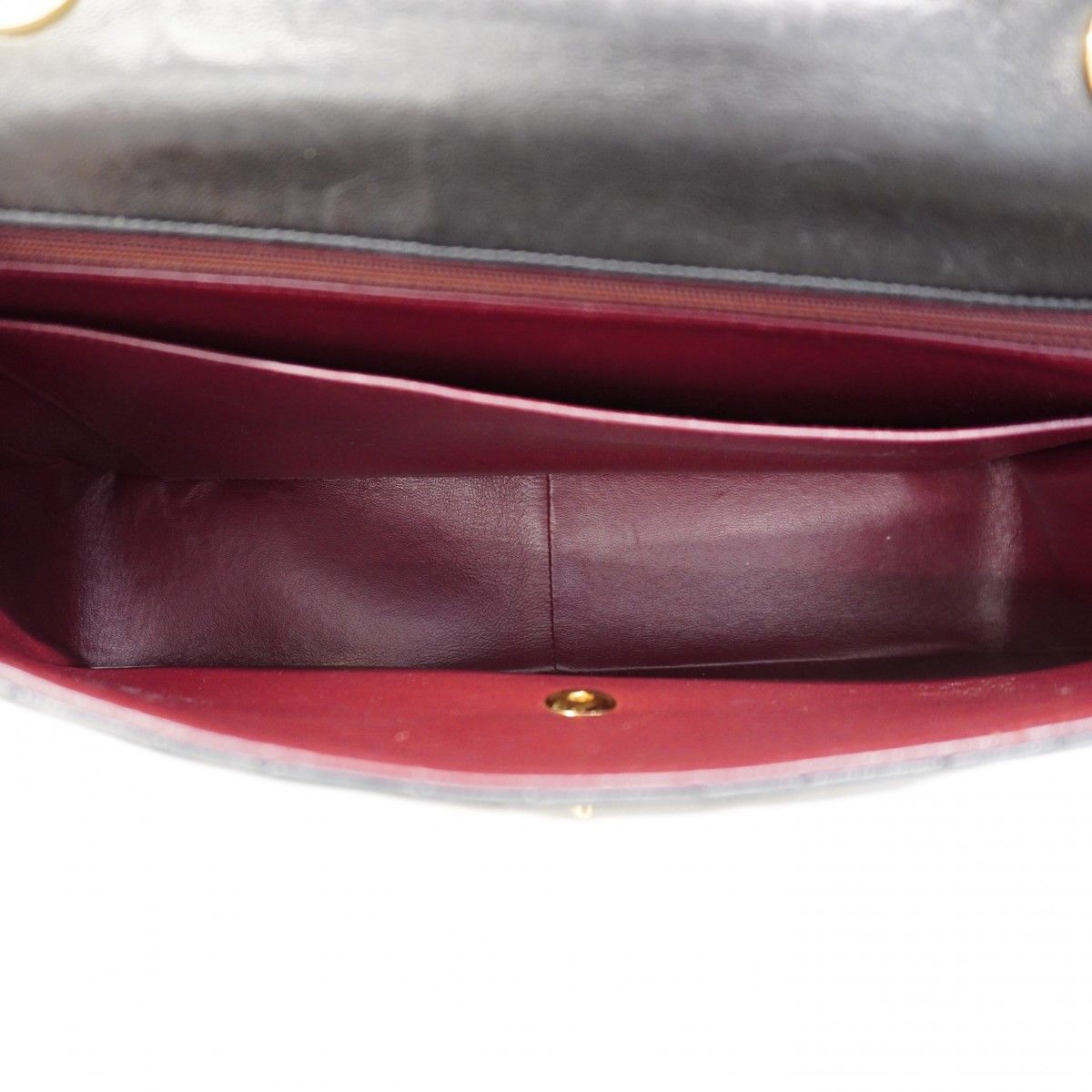 Chanel Shoulder Bag Deca Quilted Lambskin Black Gold — view 4