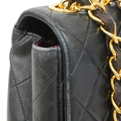 Chanel Shoulder Bag Deca Quilted Lambskin Black Gold — view 7