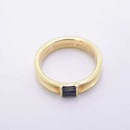 Tiffany & Co Ring Stacking 18k Yellow Gold Saffiano Blue — view 3