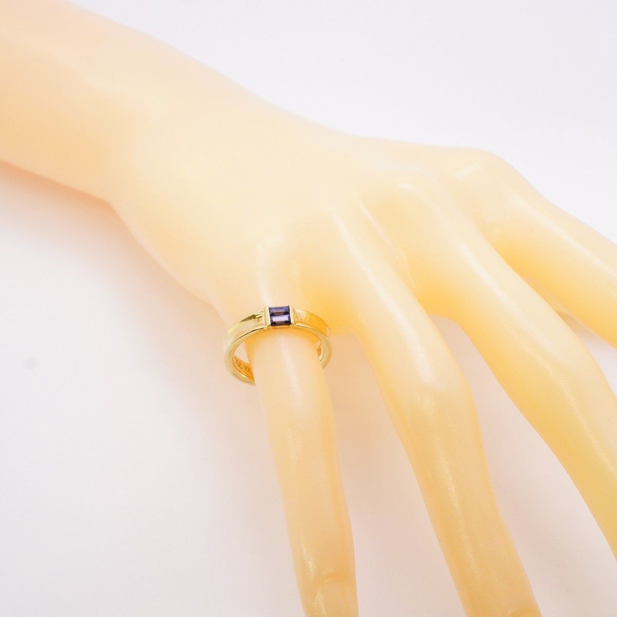 Tiffany & Co Ring Stacking 18k Yellow Gold Saffiano Blue — view 7