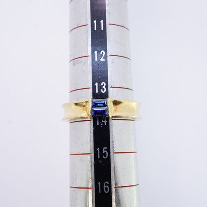 Tiffany & Co Ring Stacking 18k Yellow Gold Saffiano Blue — view 6