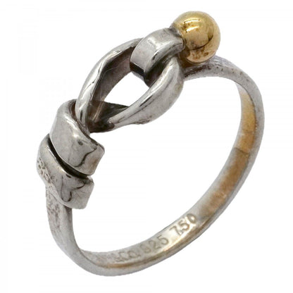 Tiffany & Co Ring Hook Eye 18k Yellow Gold 925 Sterling Silver