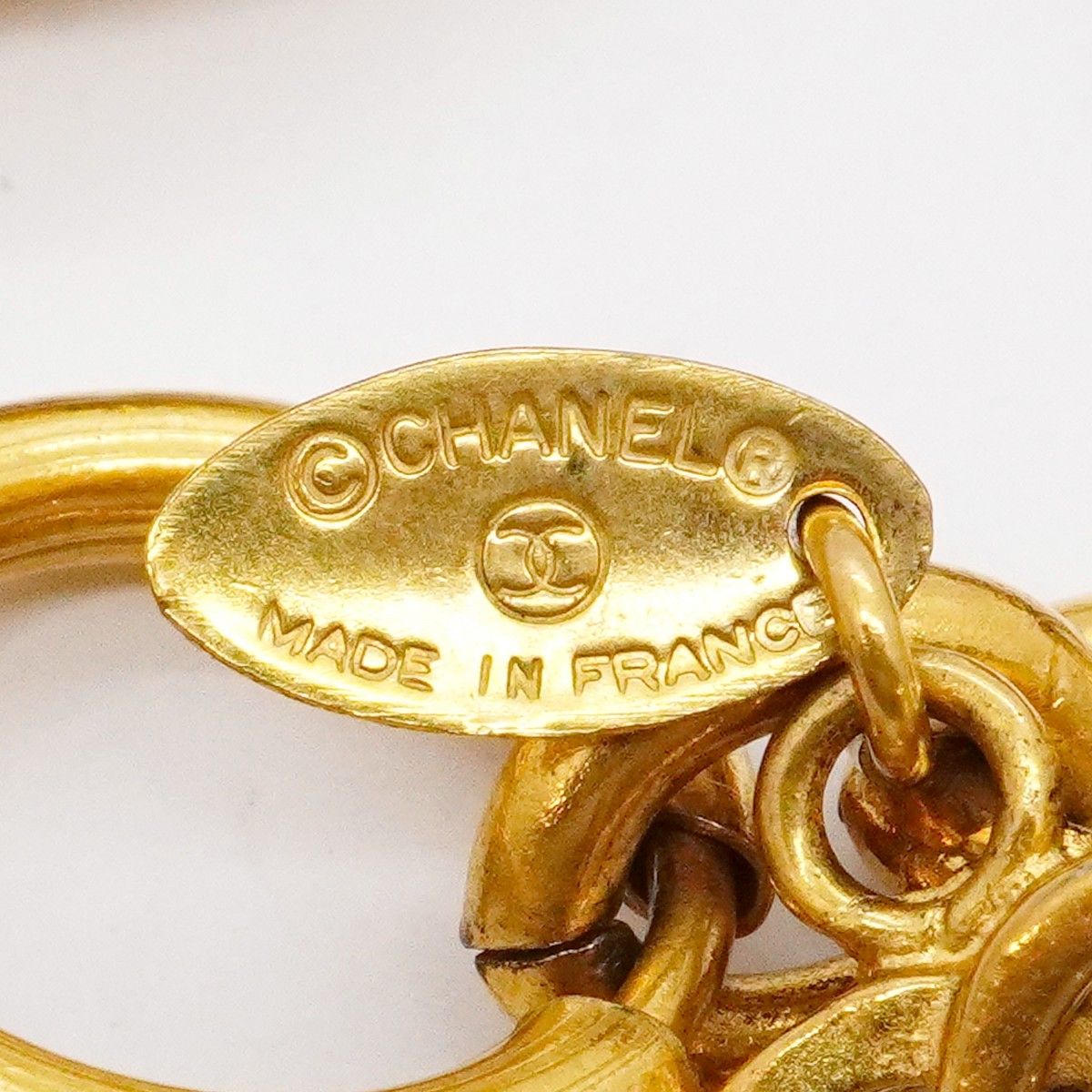 Chanel Bracelet Vintage CC Logo Cambon Gold Plated — view 5