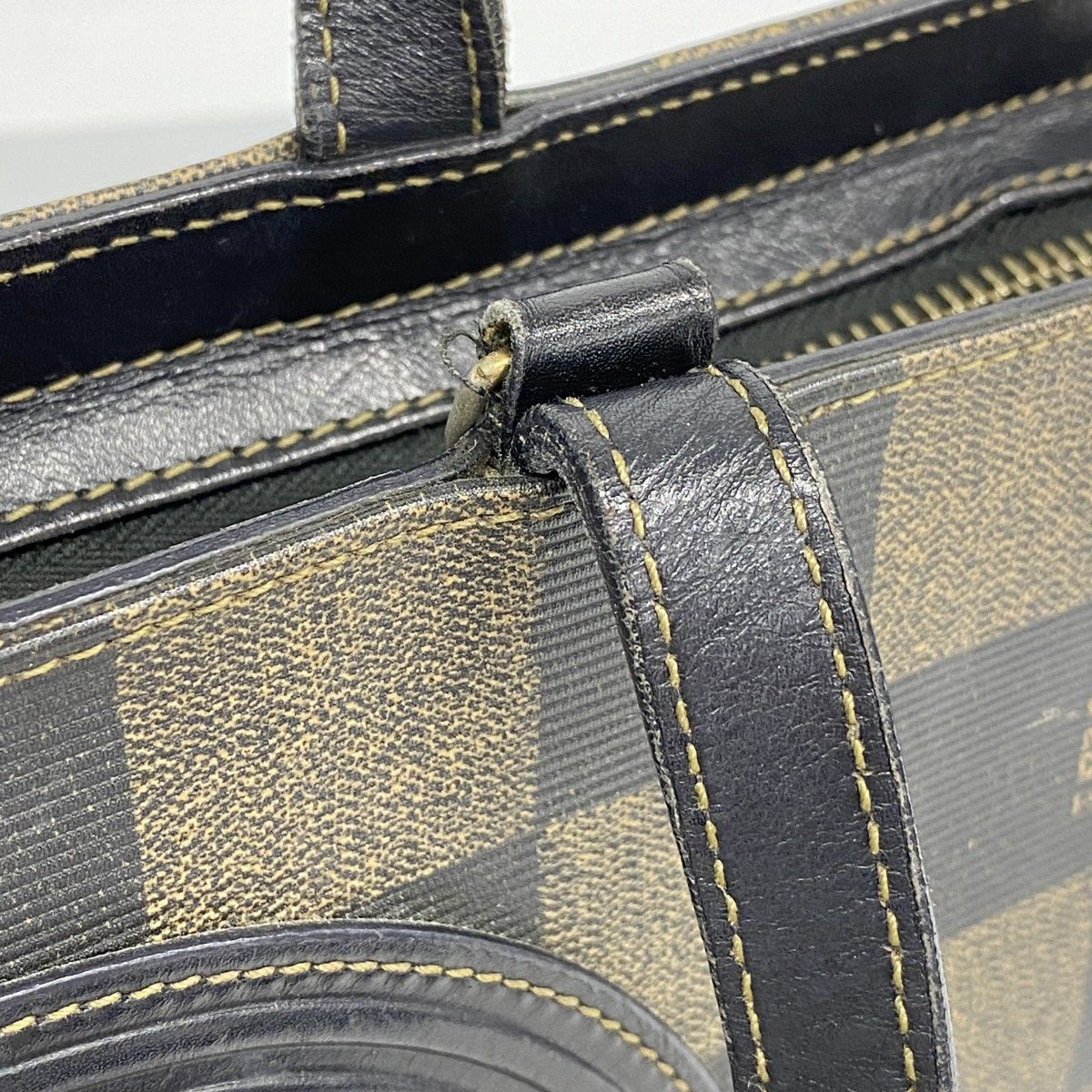 Fendi Handbag Black Brown Silver — view 7